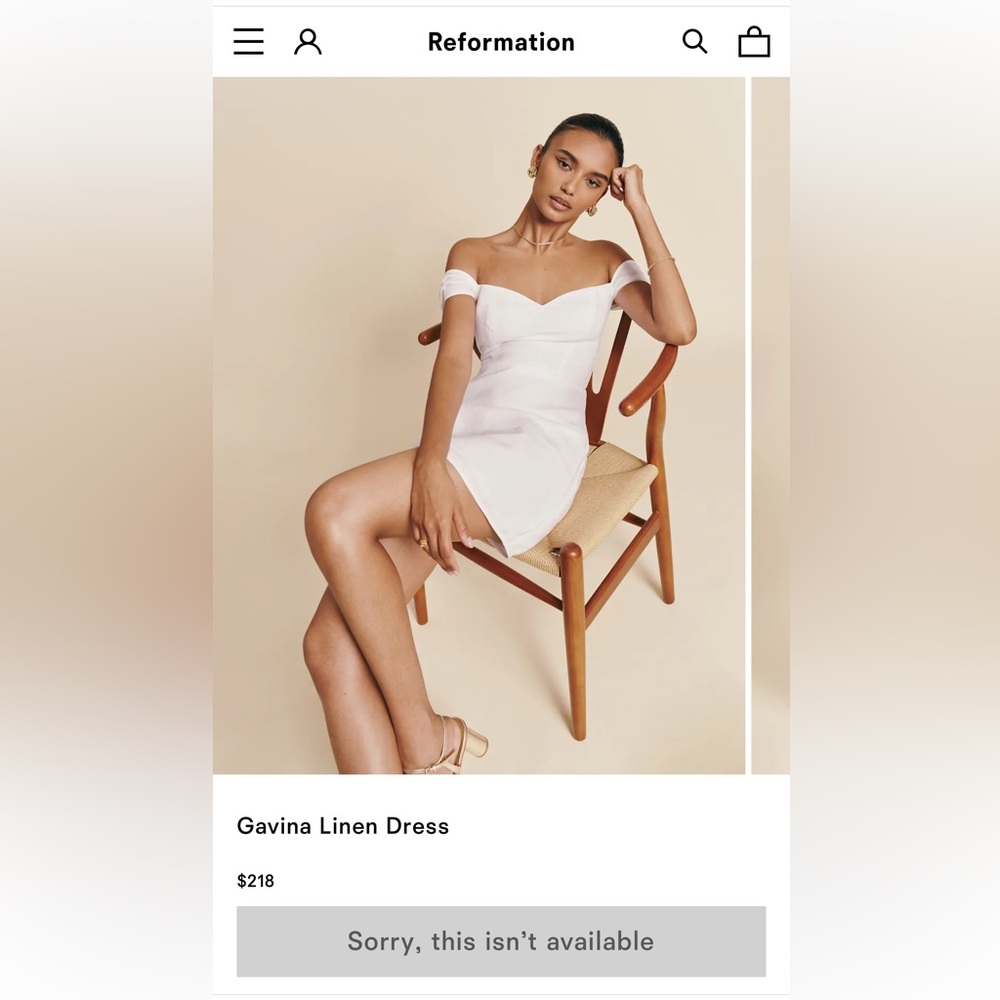 Reformation Gavina Linen Dress